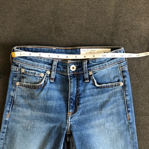 rag & bone Cate Ripped Raw Hem Ankle Skinny Jeans (Mick) 23 - Picture 10 of 11